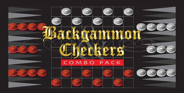 Backgammon Checkers Combo Pack - stock on hand