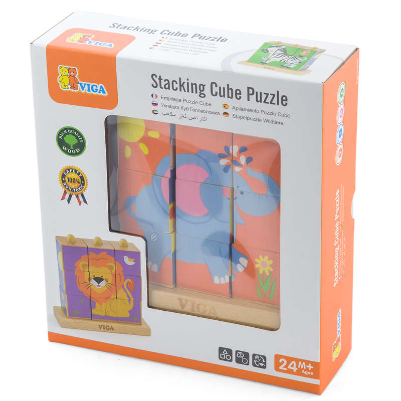 Stacking Cube Puzzle - Wild Animals (RGS50834)