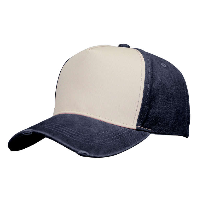 Pigment Washed 5 Panel Cap - navy/stone (F21500)