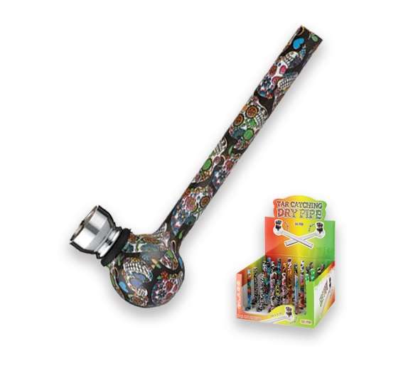 Rasta Pipe - Glass Pipe Patterned 11.5cm (PIPE8552)