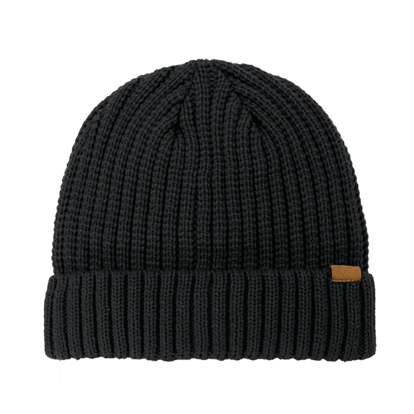 Rib Knit Cuffed Beanie - charcoal (B2200)