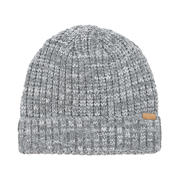 Rib Knit Cuffed Beanie - grey melange (B2200)