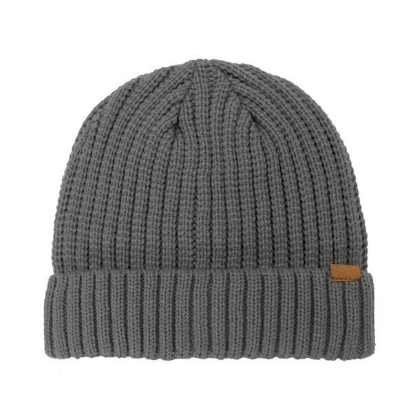 Rib Knit Cuffed Beanie - grey (B2200)