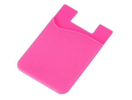 Silicone phone card holder - pink