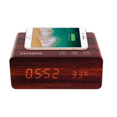 Aiwa Wood Finish Bluetooth Clock Radio (ACR-2018)