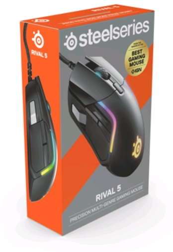 SteelSeries Rival 5 Wired Gaming Mouse (62551)