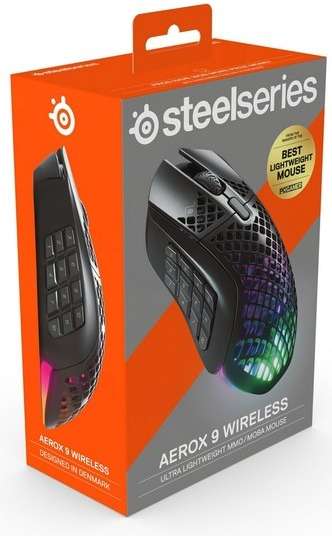 Steelseries Aerox 9 Wireless Lightweight Gaming Mouse - Black (62618)