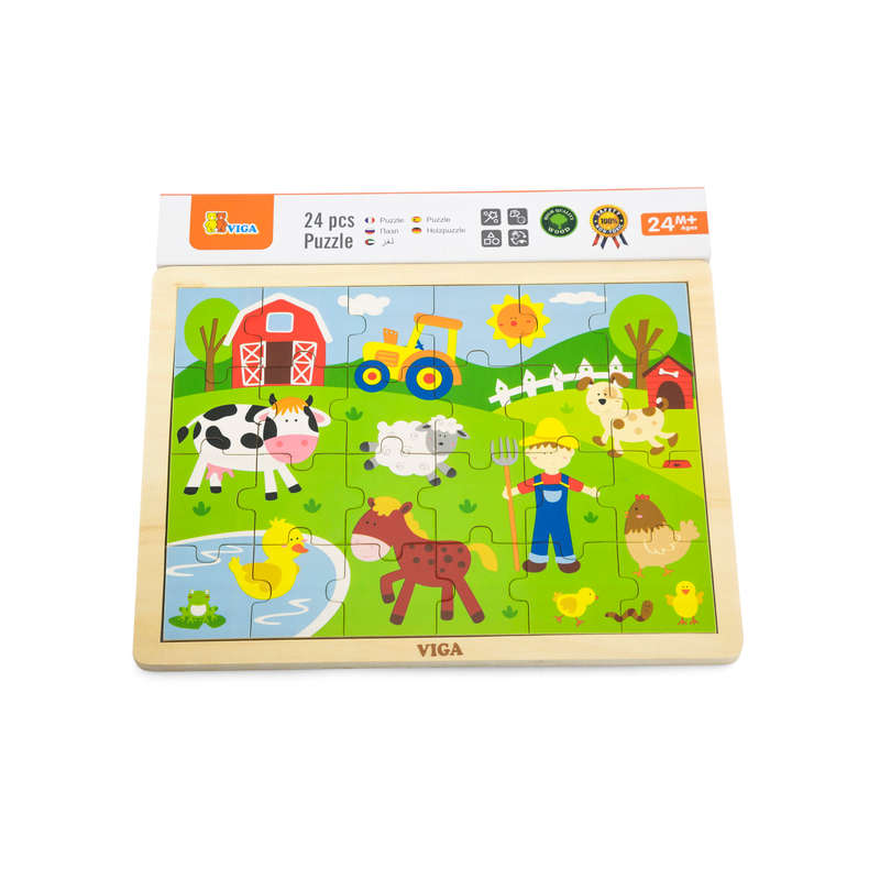 Wooden Puzzle - Farm 24pc (RGS50197)