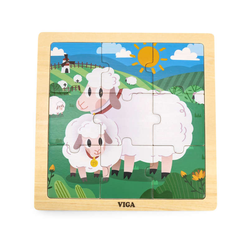 Wooden Puzzle - Sheep 9pc (RGS44622)