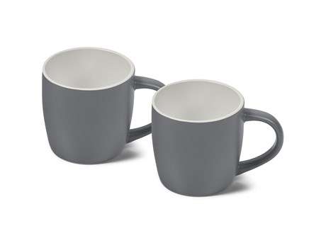 Serendipio Victoria Ceramic Mug Duo Set - grey (SD-905)