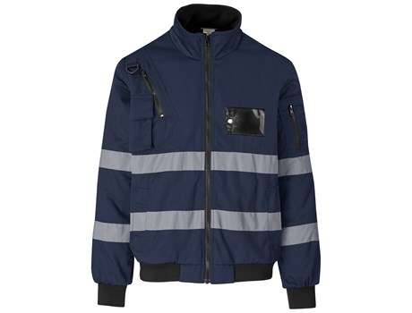 Altitude Techno Padded Hi-Viz Reflective Bunny Jacket - navy