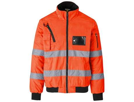 Altitude Techno Padded Hi-Viz Reflective Bunny Jacket - orange