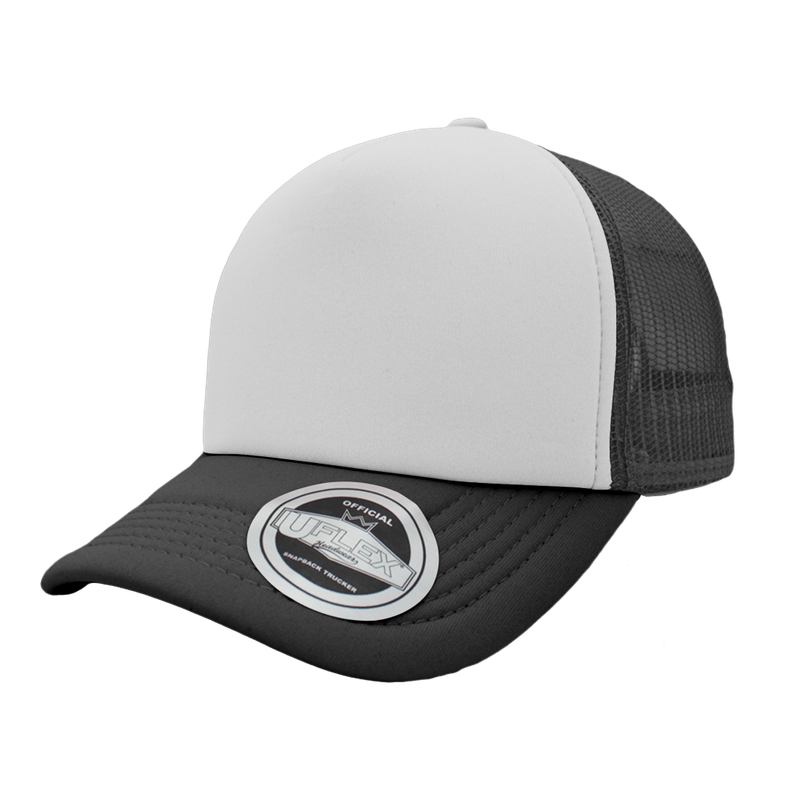 Youth Uflex Curved Peak - white/black (KU15502)