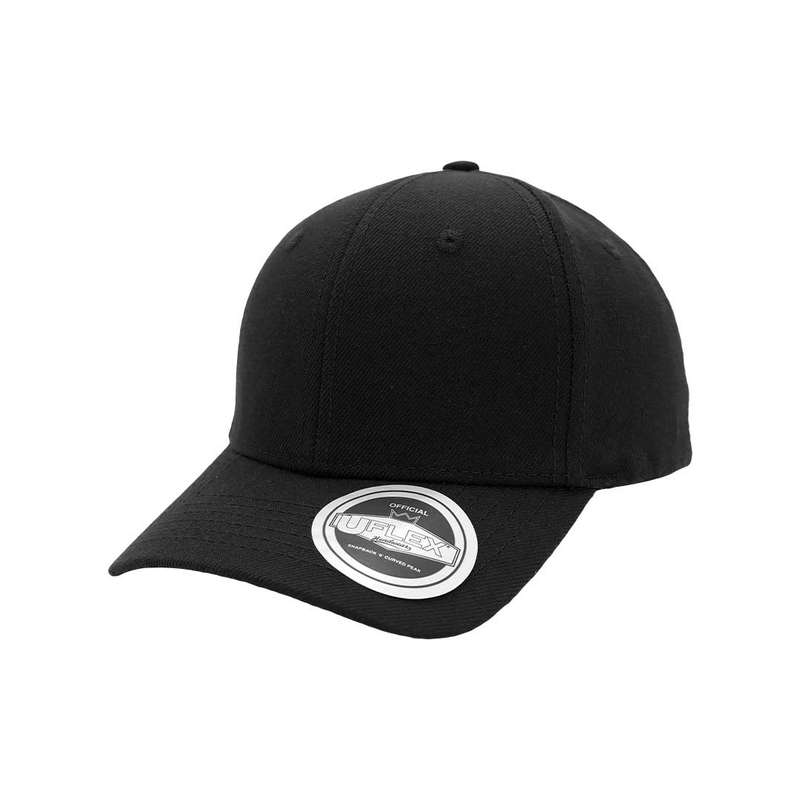 Youth Uflex Snapback 6 Panel Curved Peak - black (KU15608)