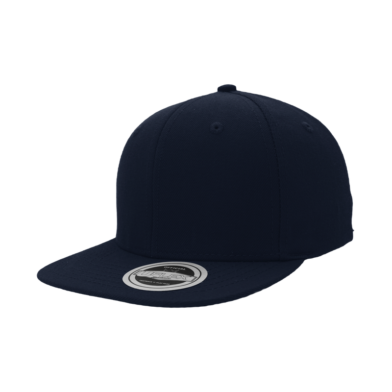 Youth Uflex Snapback Flat Peak Cap - navy (KU15606)