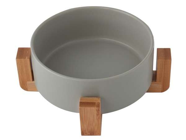 1-Piece Pet Bowl and Stand - grey (P2584H)