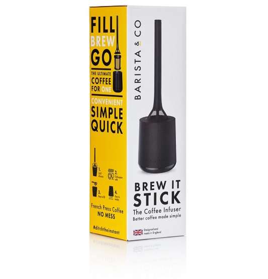 Barista &amp; Co Brew It Stick Coffee and Tea Infuser - Charcoal (BC401-910)