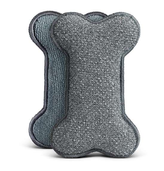 E-Cloth Pet Bowl Scrubber, Set of 2 - Grey (70608-2)