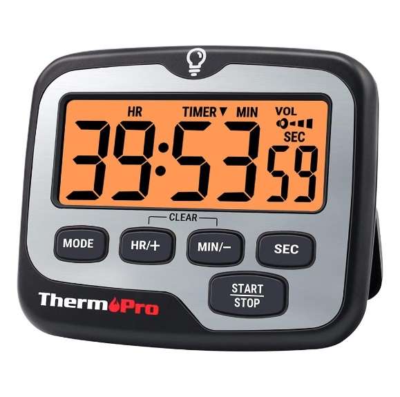 ThermoPro Digital Kitchen Timer with Touchable Backlight and Count up Count down Timer (TM-01)