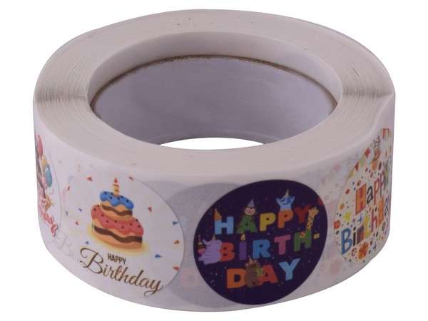 500pcs Sticker Roll - Happy Birthday (ST373)