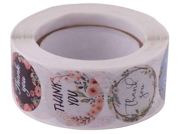 500pcs Sticker Roll - Thank You 1 (ST373) - stock on hand