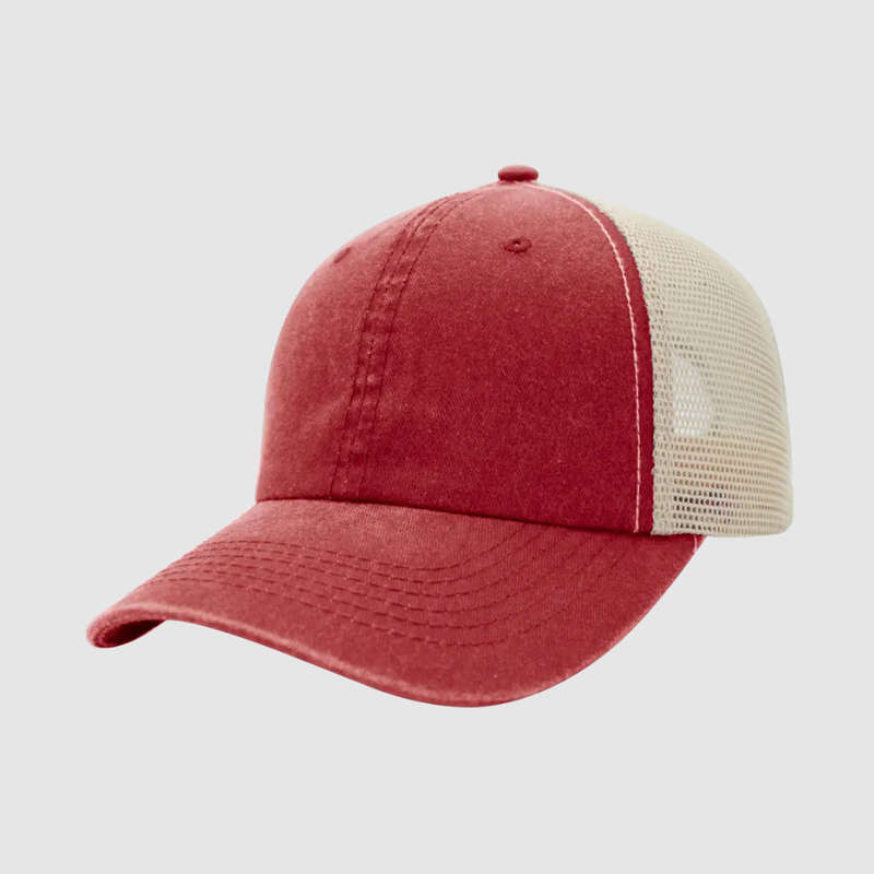 Max Wash 6 Panel Trucker - red (F22600)