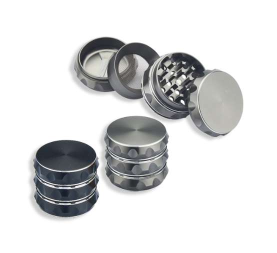 Tobacco Grinder - 4pc Aluminium - Assorted (TBGR034)