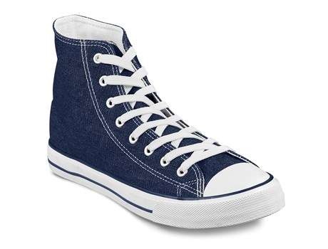 Altitude Unisex Retro High Top Canvas Sneaker - blue