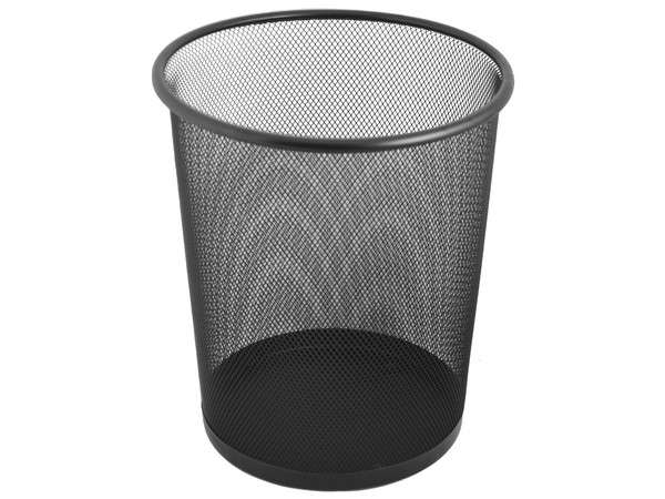 Wire Mesh Trash Can - black (P2534B)