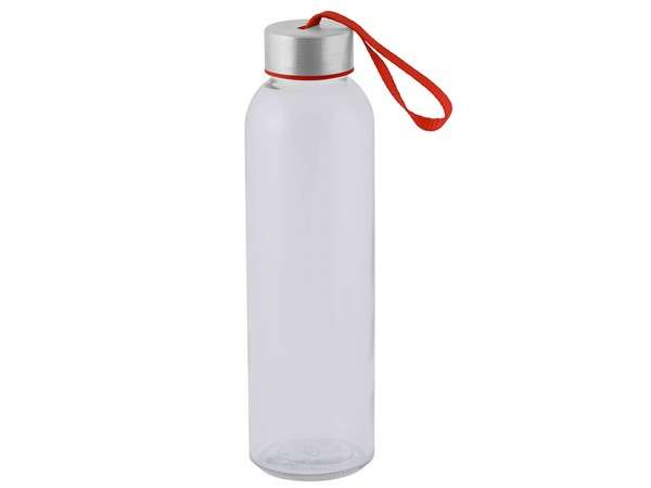 500ml Glass Bottle and Carry Cord - red (P2576R)