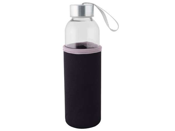 500ml Glass Bottle with Neoprene Sleeve - grey (P2602H)