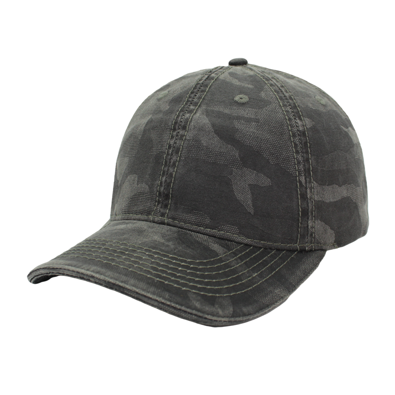 Camo Lazer Oil Skin 6 Panel Cap - camo charcoal (21603)