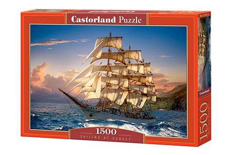 Sailing At Sunset (1500 Piece Puzzle)