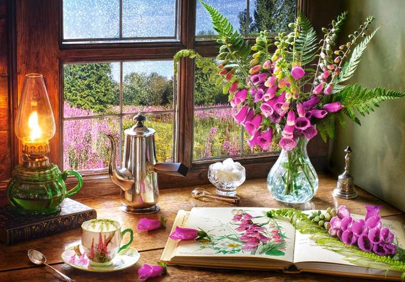 Still Life With Violet Snapdragons (1000 Piece Puzzle)
