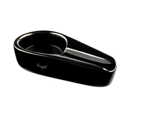 Cigar Ashtray - Ceramic Black - Single slot (Ash118)