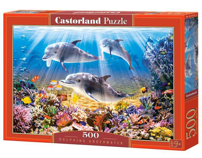 Dolphins Underwater (500 Piece Puzzle)