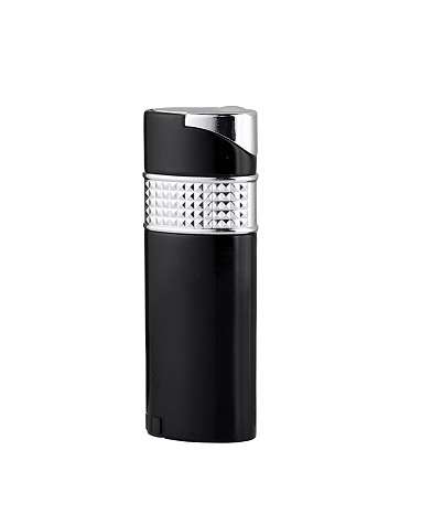 Eurojet Lighter - Black with Silver Band (Ligh066)