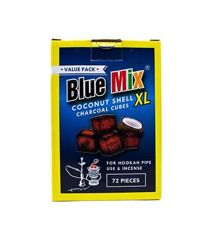 Hubbly Coal - Blue Mix Coconut Shell Coal XL Yellow (1kg)