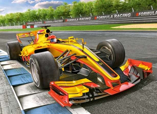 Racing Bolide on Track (300 Piece Puzzle)