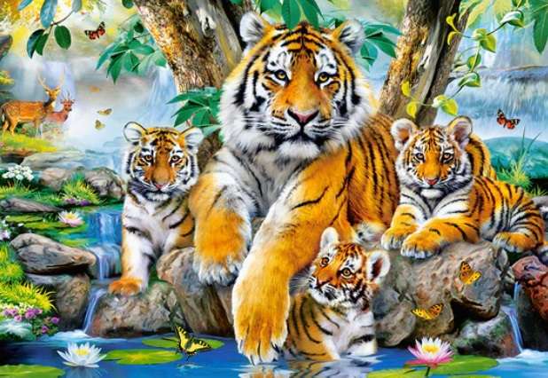 Tigers by the Stream (1000pc Puzzle)