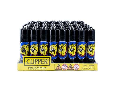Clipper Lighters - The Bulldog (Black, 48s)