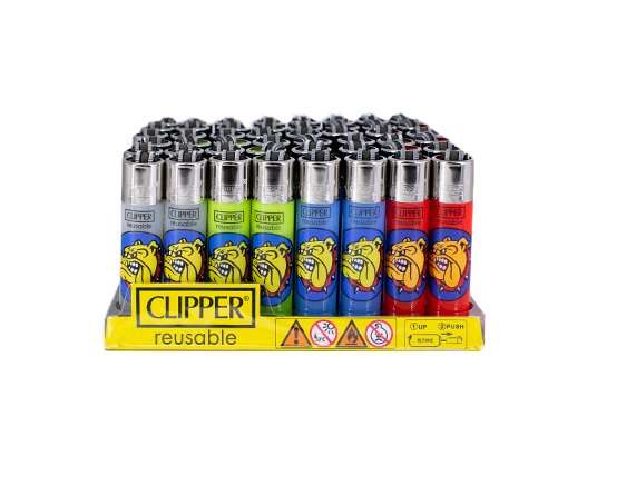 Clipper Lighters - The Bulldog (Translucent, 48s)