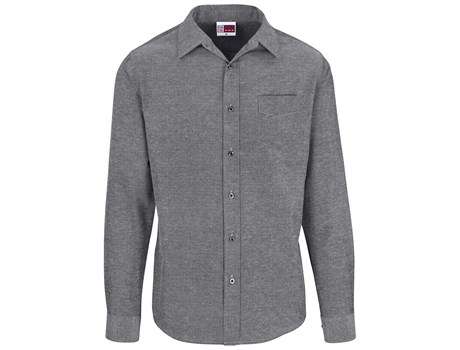 Altitud Long Sleeve Oxford Shirt - Mens - dark grey