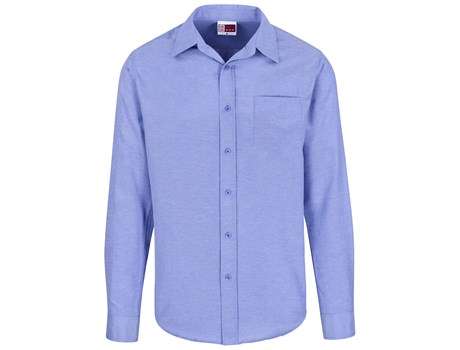 Altitud Long Sleeve Oxford Shirt - Mens - sky blue