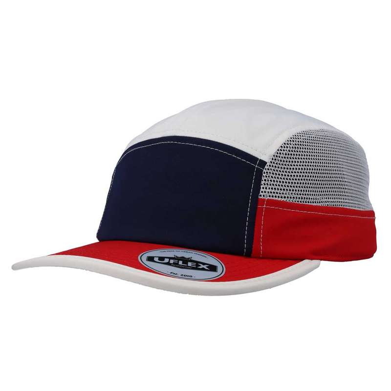 Uflex 6 Panel Recycled Active Cap - white/red (U23002)