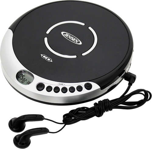 Jensen Personal CD Player - 60 Second Anti-Skip - FM Radio (Silver/Black) (CD-60R)