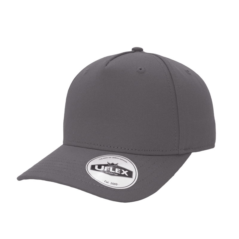 Uflex 5 Panel Curved Peak Snapback - urban grey (U15518)