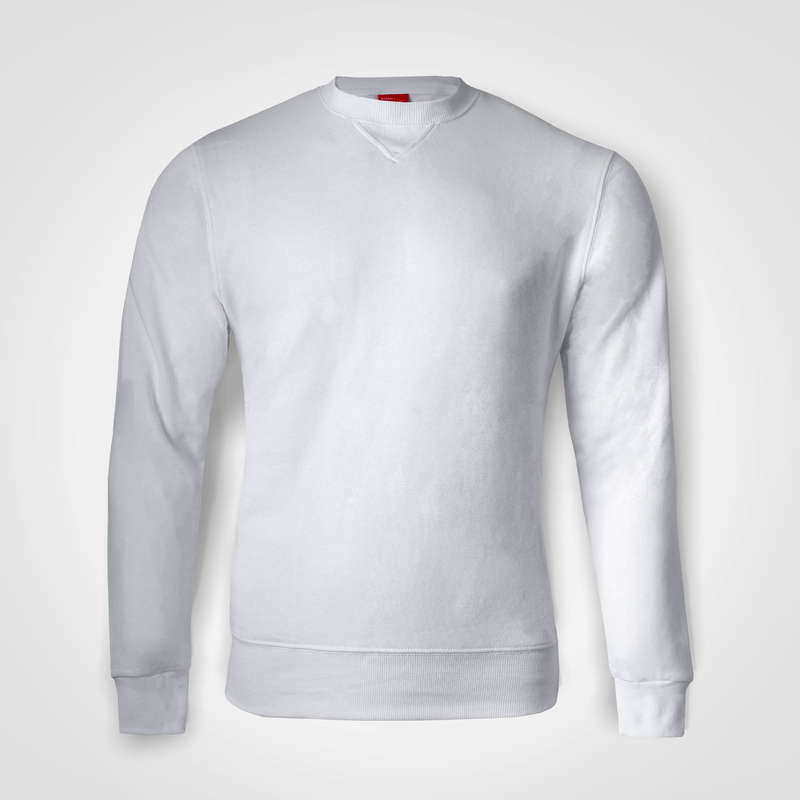 Basic Crew Neck Sweater - white