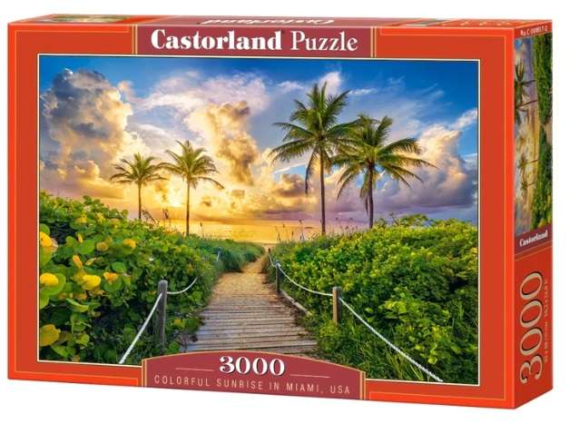 Colorful Sunrise in Miami, USA (3000 Piece Puzzle)