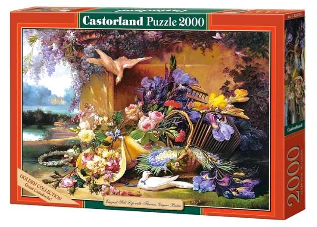 Elegant Still Life with Flowers (2000 Piece Puzzle)